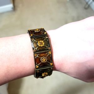 Brown and Gold Stretch Bracelet